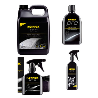 KORREK Pro Autonhoitopaketti 4 tuotetta KORREK Pro Autonhoitopaketti 4 tuotetta